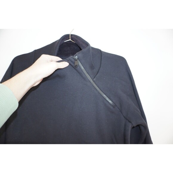 Athleta Sweater Womens Medium Black Pullover 1/4 Zip Mock Neck Athleisure - Picture 5 of 8